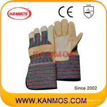 Guantes de trabajo de seguridad de guantes de cuero de grano de vaca largo Cuff (120021L)